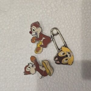 Pack of three, Chip and Dale pin pack